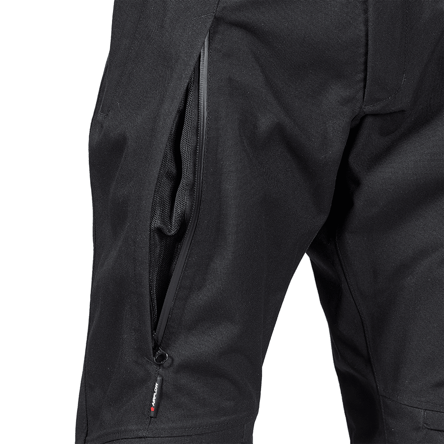 Intrepid Airflow Unisex Black Riding Pants | Motorcycle Clothing